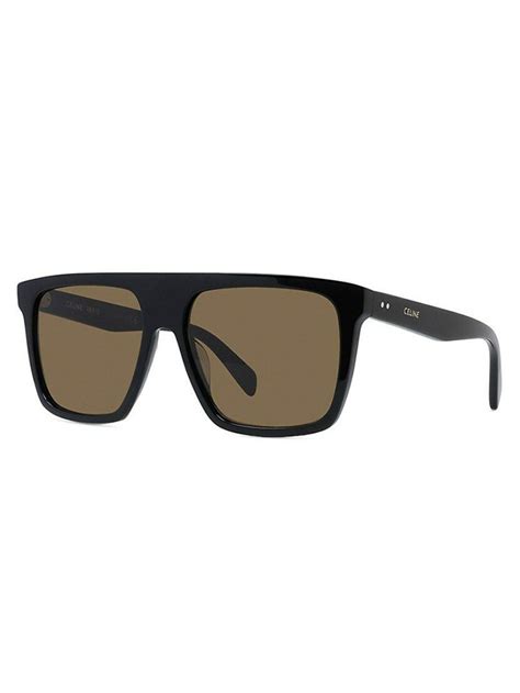 CELINE 57mm Rectangular Sunglasses 